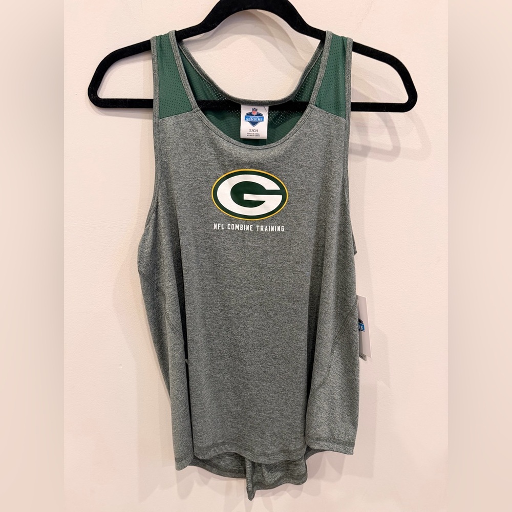 Green Bay Packers NFL Combine Training Tank Top Womens‎ Small Gray NWT